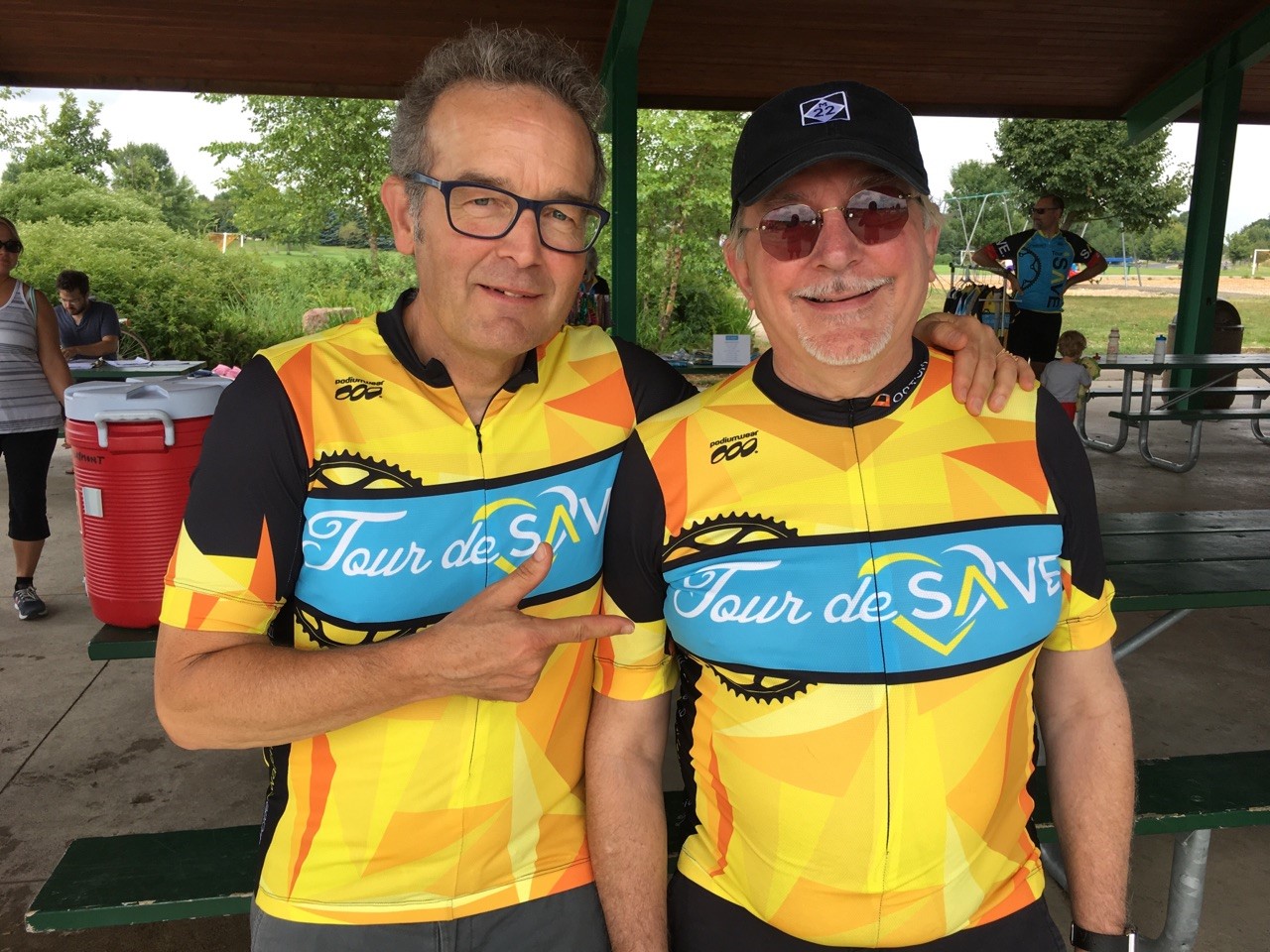 Bill Metz and Theo Black at the 2016 Tour De Save in Northfield MN